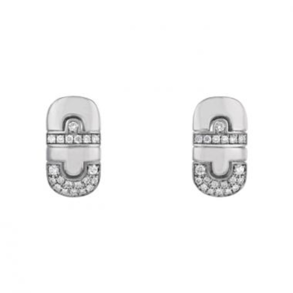 Bulgari Parentesi Diamond White Gold Earrings